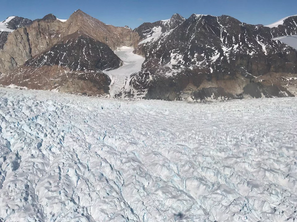 Mountains bordering Crane Glacier
