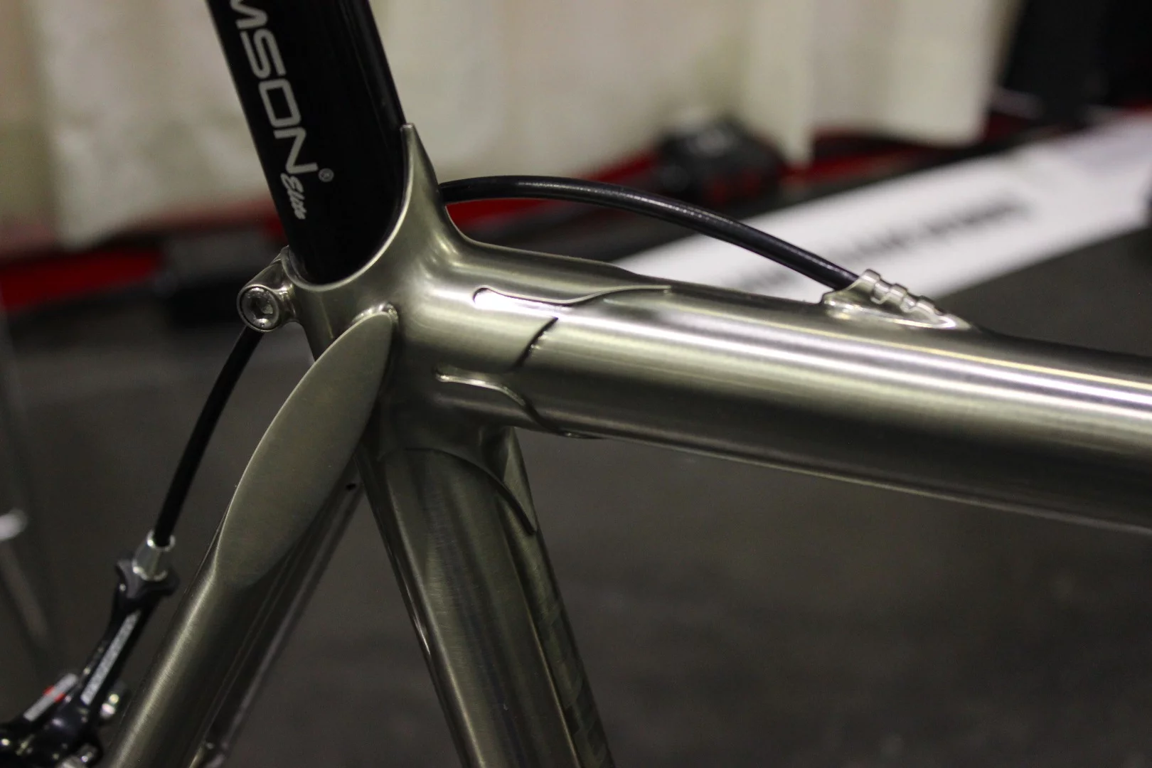 Demon Frameworks got this look by plating a steel frame in nickel, then rubbing antiquing fluid on it