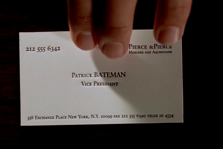This screen grab from the "American Psycho" movie will no doubt be remembered by anyone who saw the movie