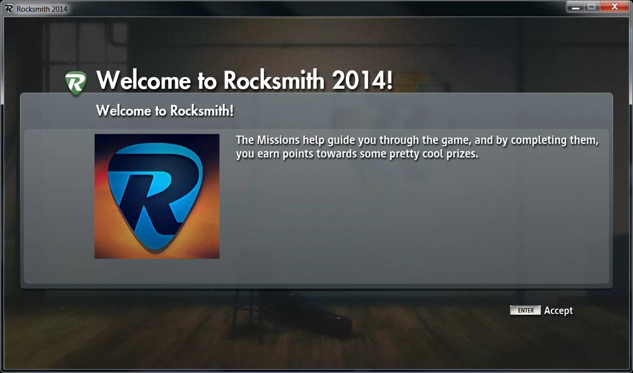 The first of many advisory messages to pop up during the game