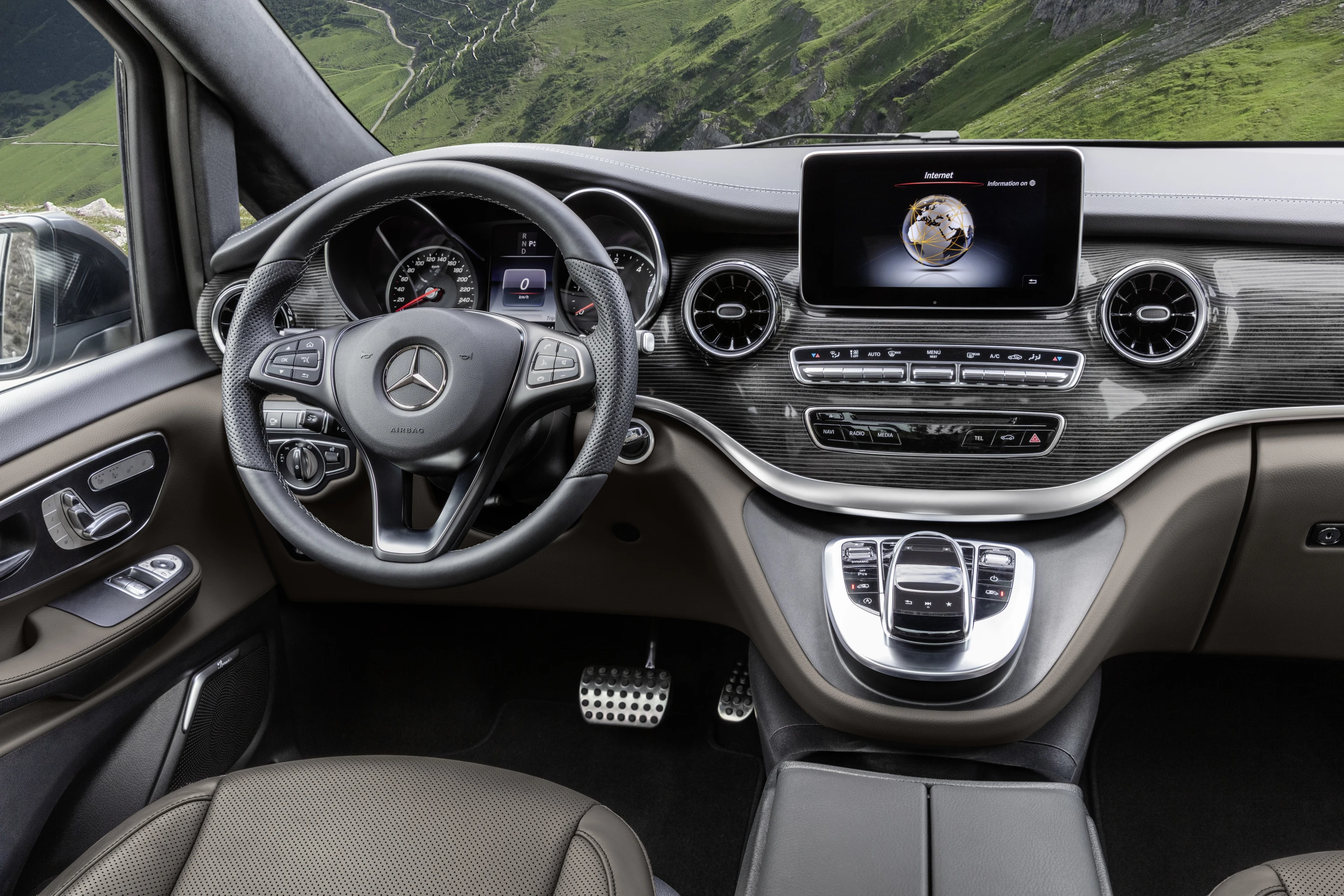 Inside, the V-Class features redesigned vents and plenty of upholstery and trim options