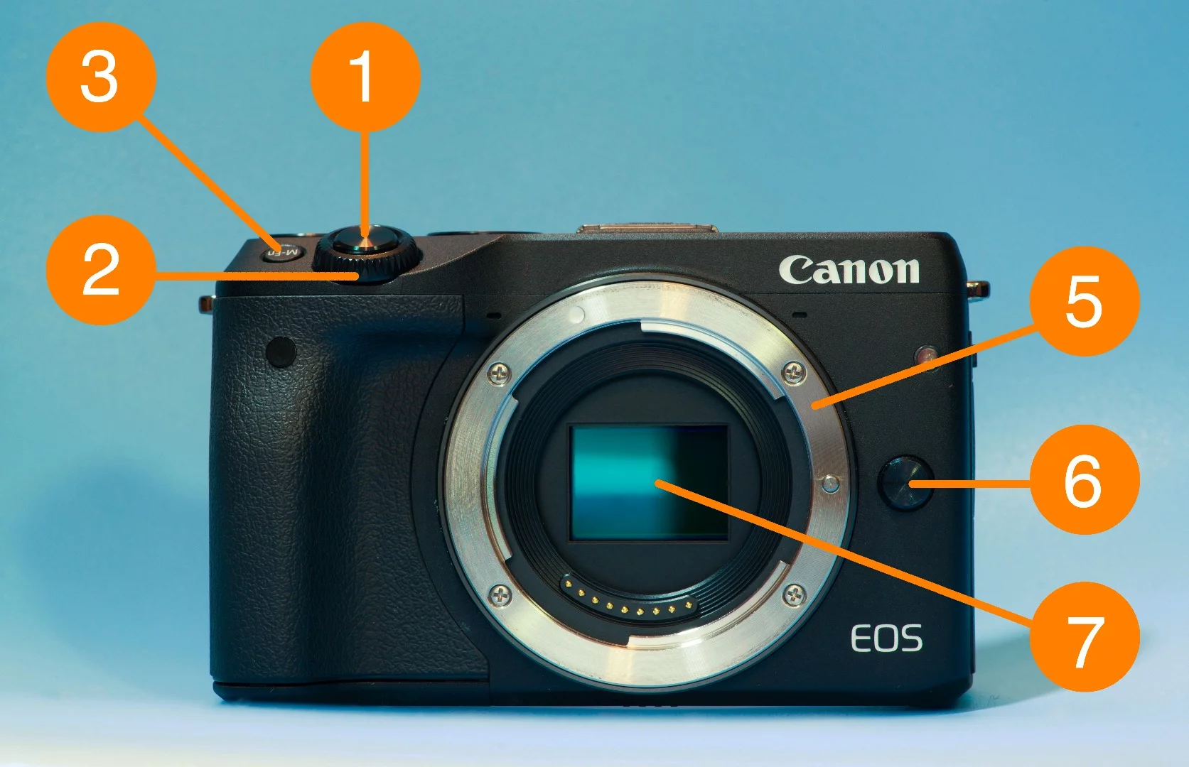 What does what on the front of a mirrorless camera