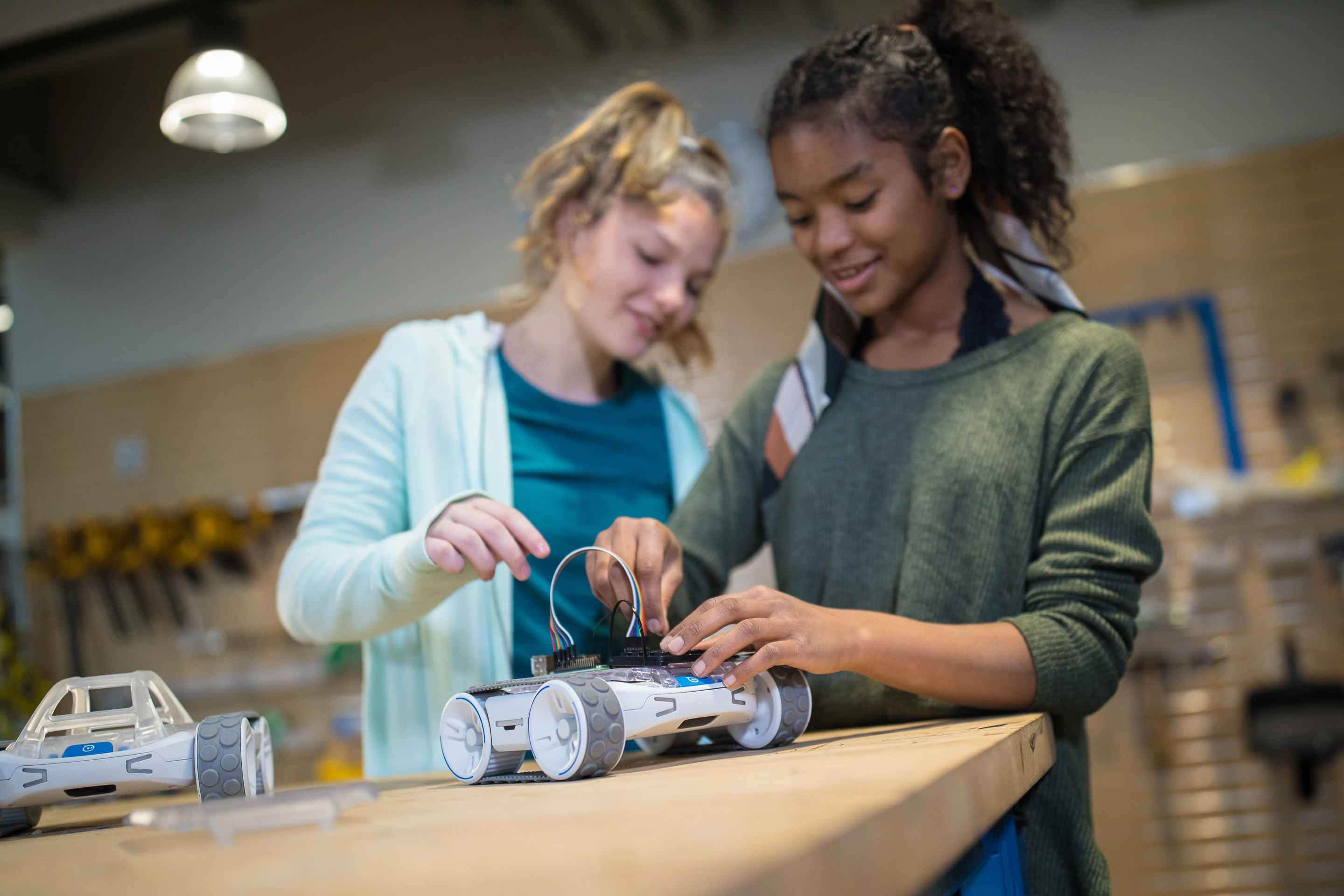 "By connecting your hardware of choice to the expansion port, the customization possibilities are endless and entirely up to you," says Sphero's Adam Wilson. "For example, you can hook up a camera to RVR and program facial recognition to do a dance every time your best friend walks by."