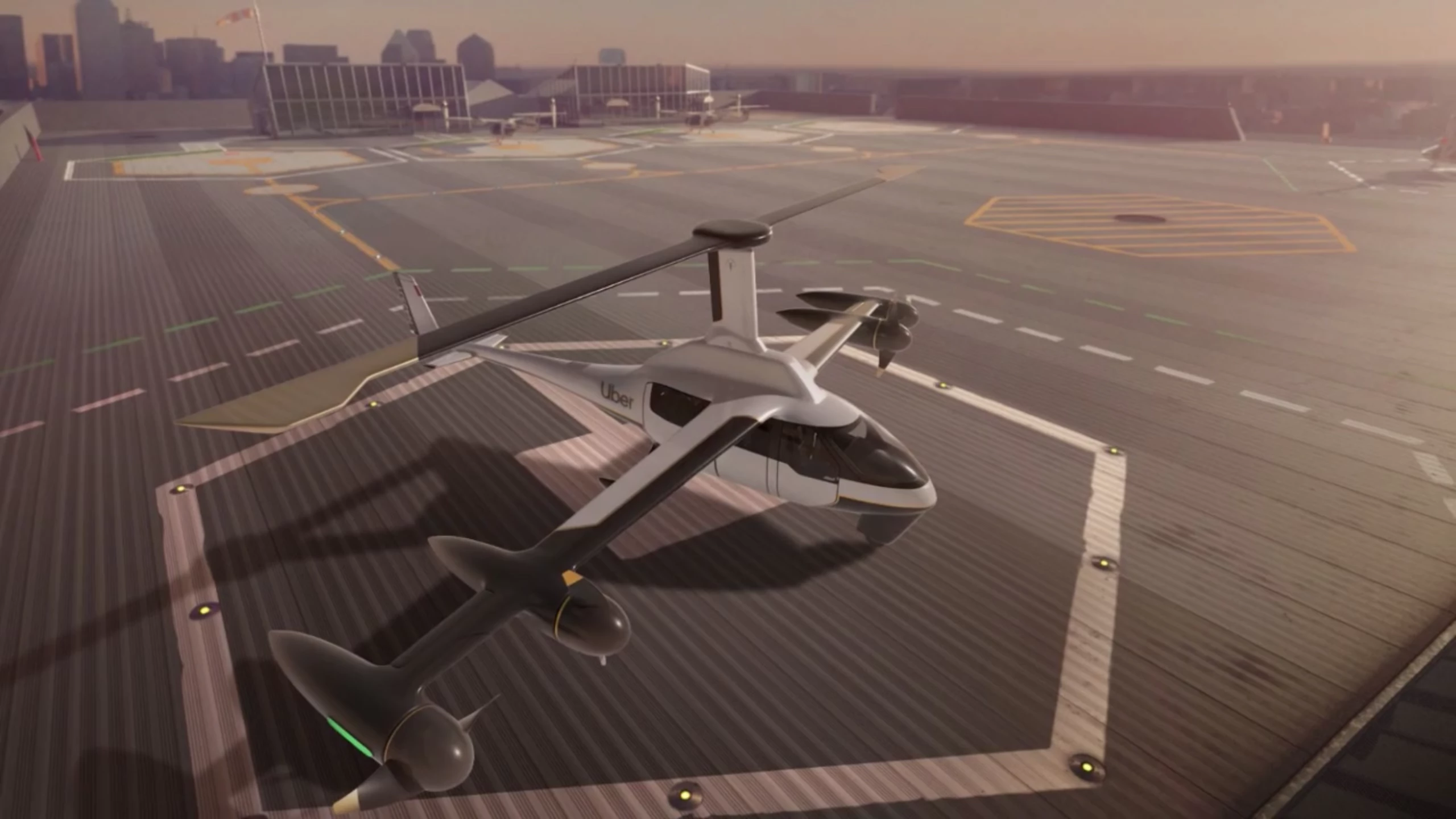A large, slow powered top rotor allows VTOL capabilities, and four electric props on a thin wing let Jaunt's ROSA achieve efficient, winged cruise flight