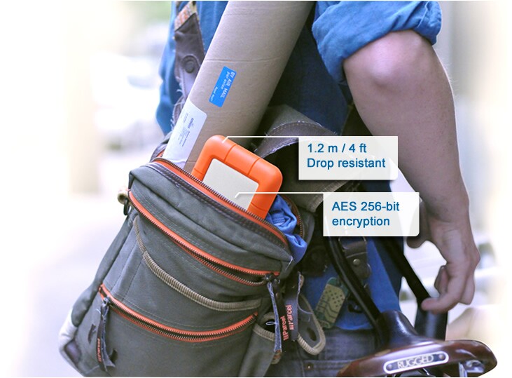 The LaCie Rugged USB 3 hard drive can survive a hectic work day of being passed around and even shipped cross-country