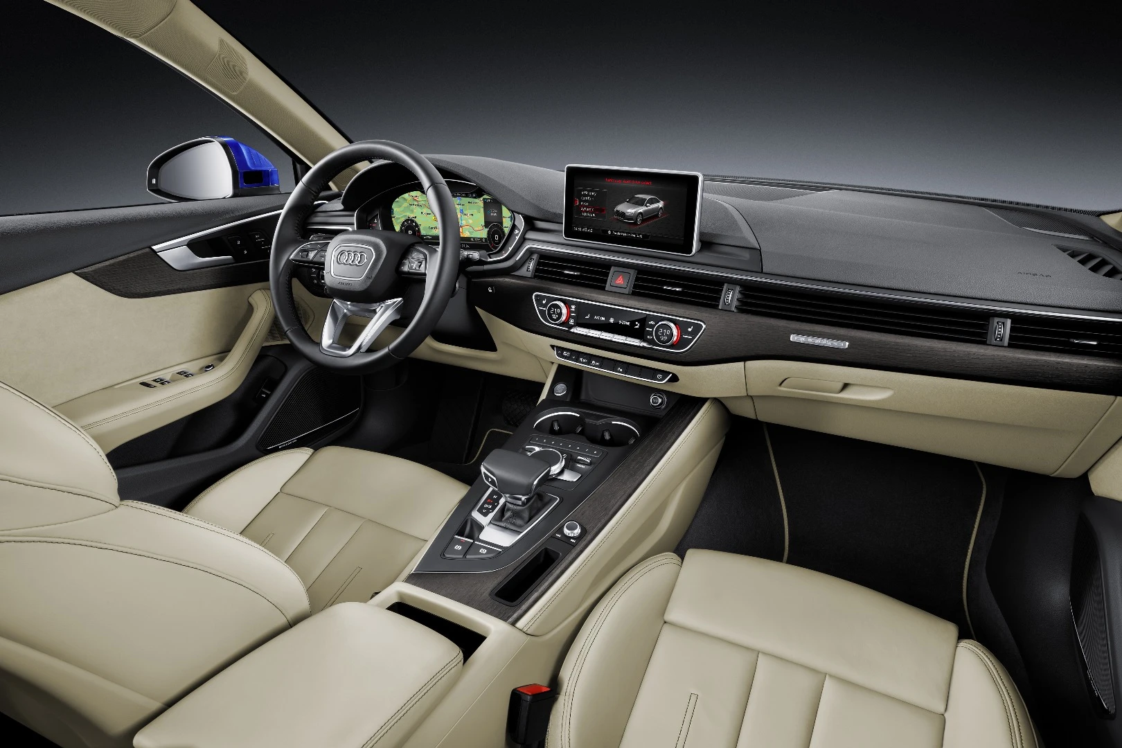 Inside, the air vent appears to span the width of the dashboard