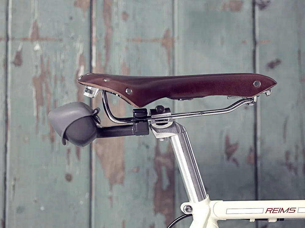 The HelmMate reportedly fits onto a wide variety of saddles