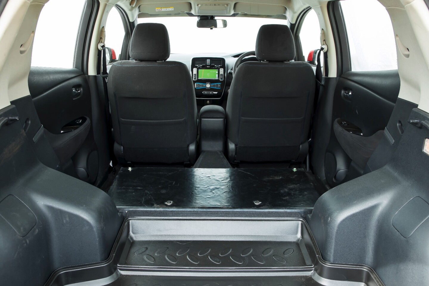 The Leaf AT-EV is roomier thanks to the removal of the rear bench
