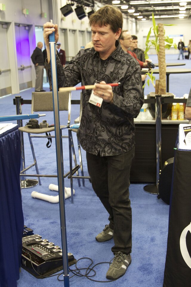 Andy Graham demonstrating the SLAPEROO at NAMM