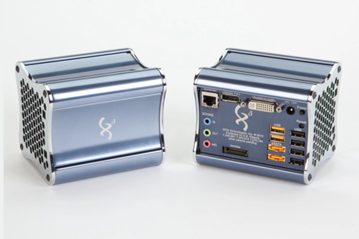 The Xi3 Modular Computer features Dual Core processing power, a host of external connectivity ports, and splits the motherboard over three hot-swappable parts