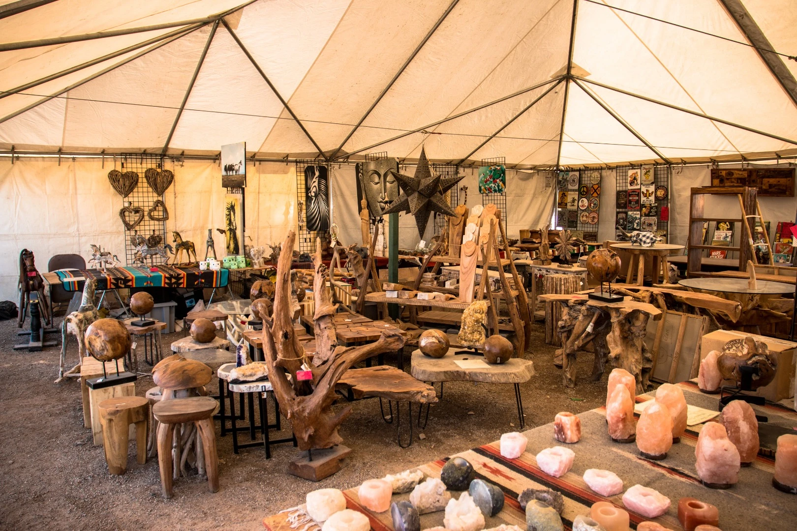 The wares on sale at Quartzite go well beyond your standard RV decor
