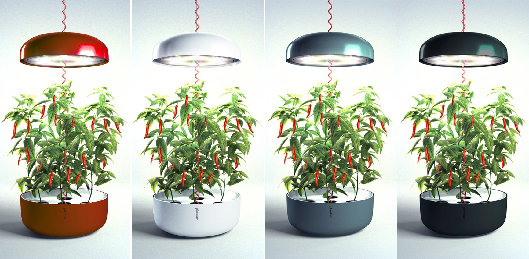 The Plantui Plantation measures 45 cm (17.7 in) in diameter with an adjustable height of 28 to 200 cm (11 to 78 in)