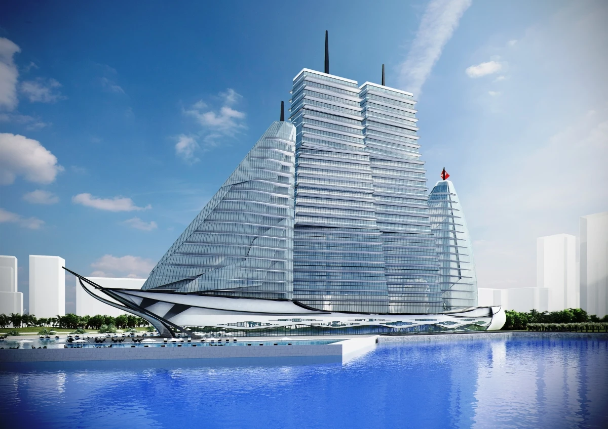 The White Sails Hospital and Spa would be located within Tunisia's Economic City development (Image: Vasily Klyukin)