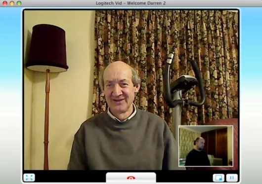 The simple interface for the Vid video calling software