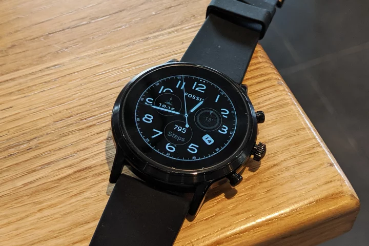 The Gen 5 smartwatches can be fitted with hundreds of Wear OS faces, including Fossil-