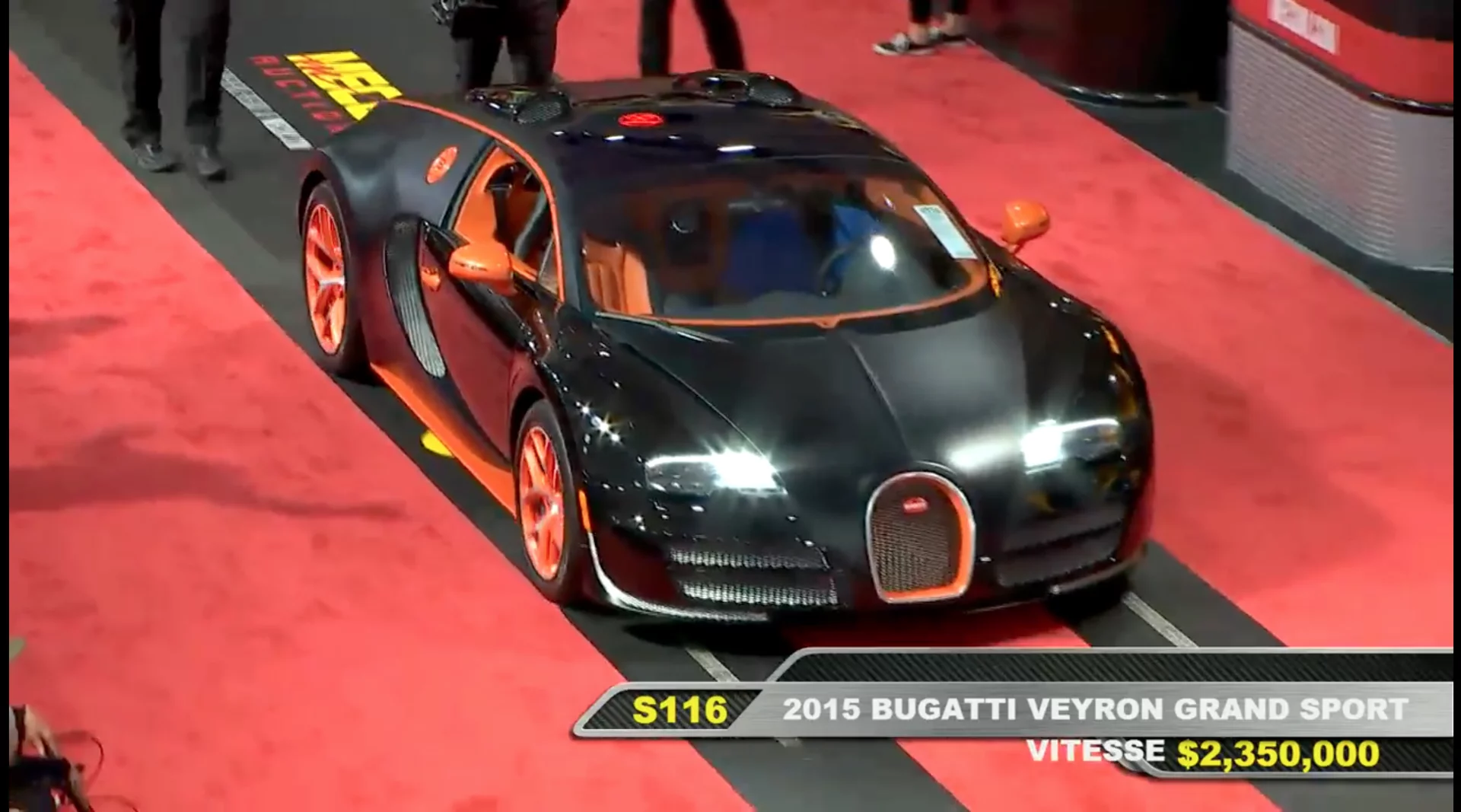 $2,350,000 | 2015 Bugatti Veyron Grand Sport VitesseEstimate: $2,700,000 to $3,000,000Official Auction Description: MecumLot S116