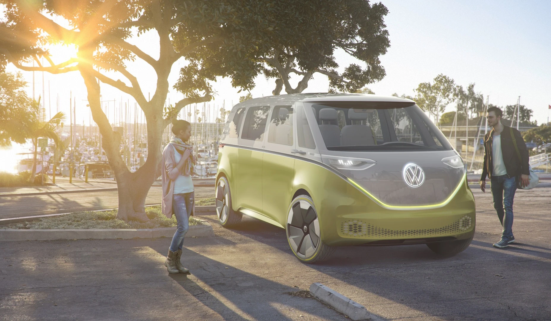Volkswagen I.D. Buzz: recalls the old Type 2 Kombi's signature front V-lines