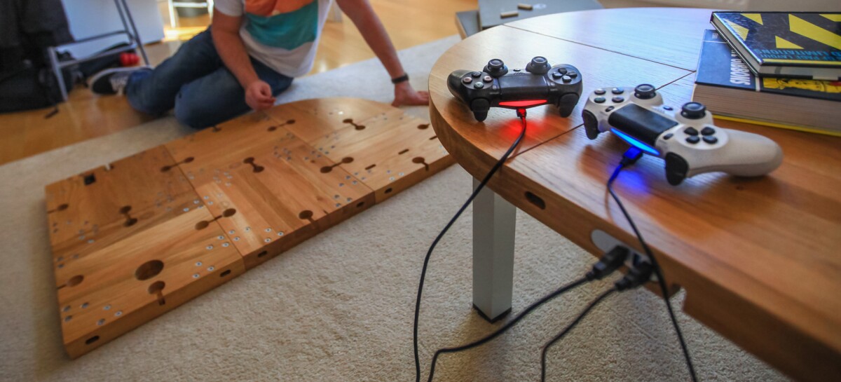 The various Modulos Desk modules are bolted together in whatever configuration the user decides upon, in a similar way to self-assembly furniture from the likes of Ikea