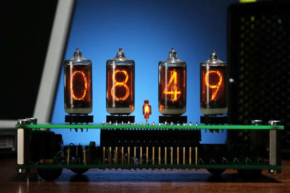 ThinkGeek’s DIY Nixie Tube Desk Clock kit lets electronics tinkerers build their own retro/modern timepiece