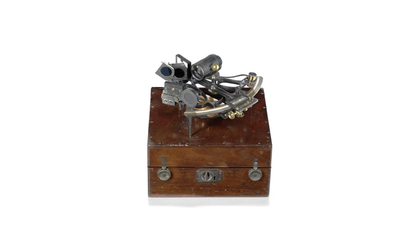 A Heath & Co bell-framed sextant, English, late 19th century, on box