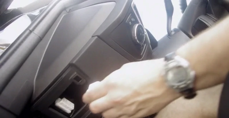 The Fixd sensor is plugged into a car's On Board Diagnostics-II (OBD-II) port and connects to the app via Bluetooth