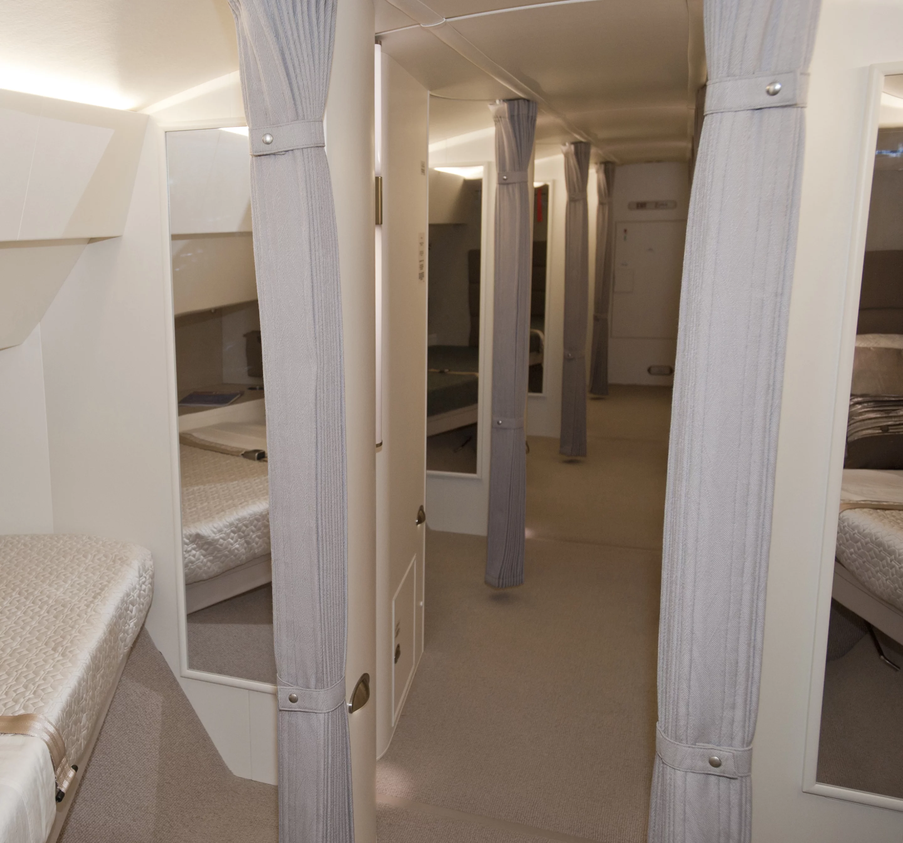 The Aeroloft is a new eight-berth sleeping area, available as an option on the Boeing Business Jet (BBJ) 747-8
