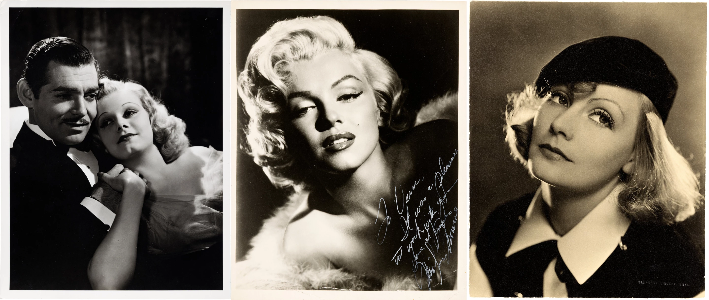 All among the most admired people on the planet in their day: Cary Grant, Jean Harlow, Marilyn Monroe and Greta Garbo.