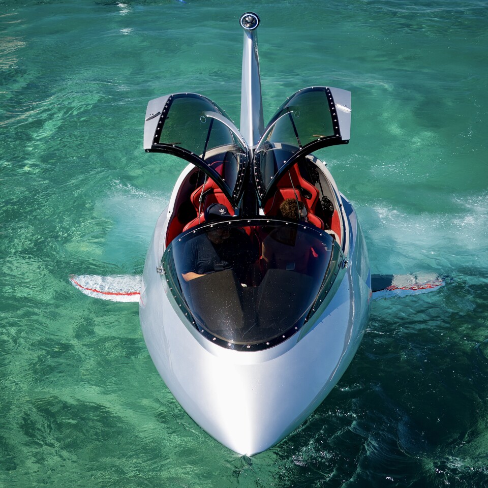 Jet shark with open gullwing door