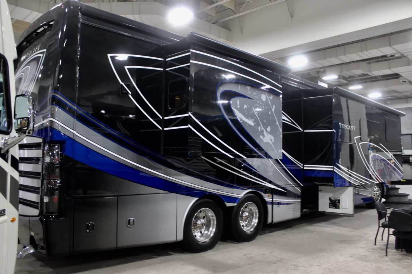 RVX booths weren't always laid out in a way conducive to shooting 40+ foot expanding motorhomes in their entirety, but we did our best