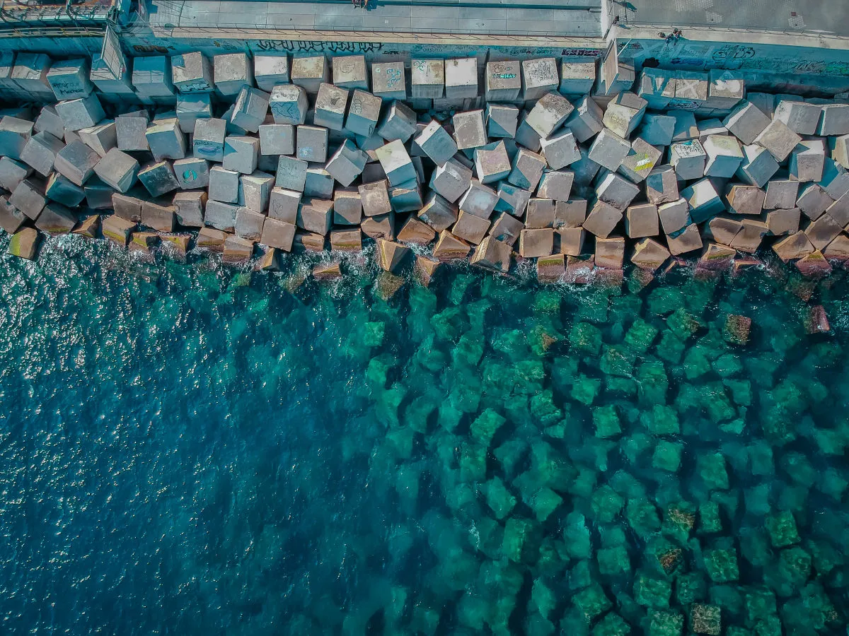 Coastline in Barcelona. This drone shot made the top ten of the Popular Prize in SkyPixel's 2017 Photo Contest