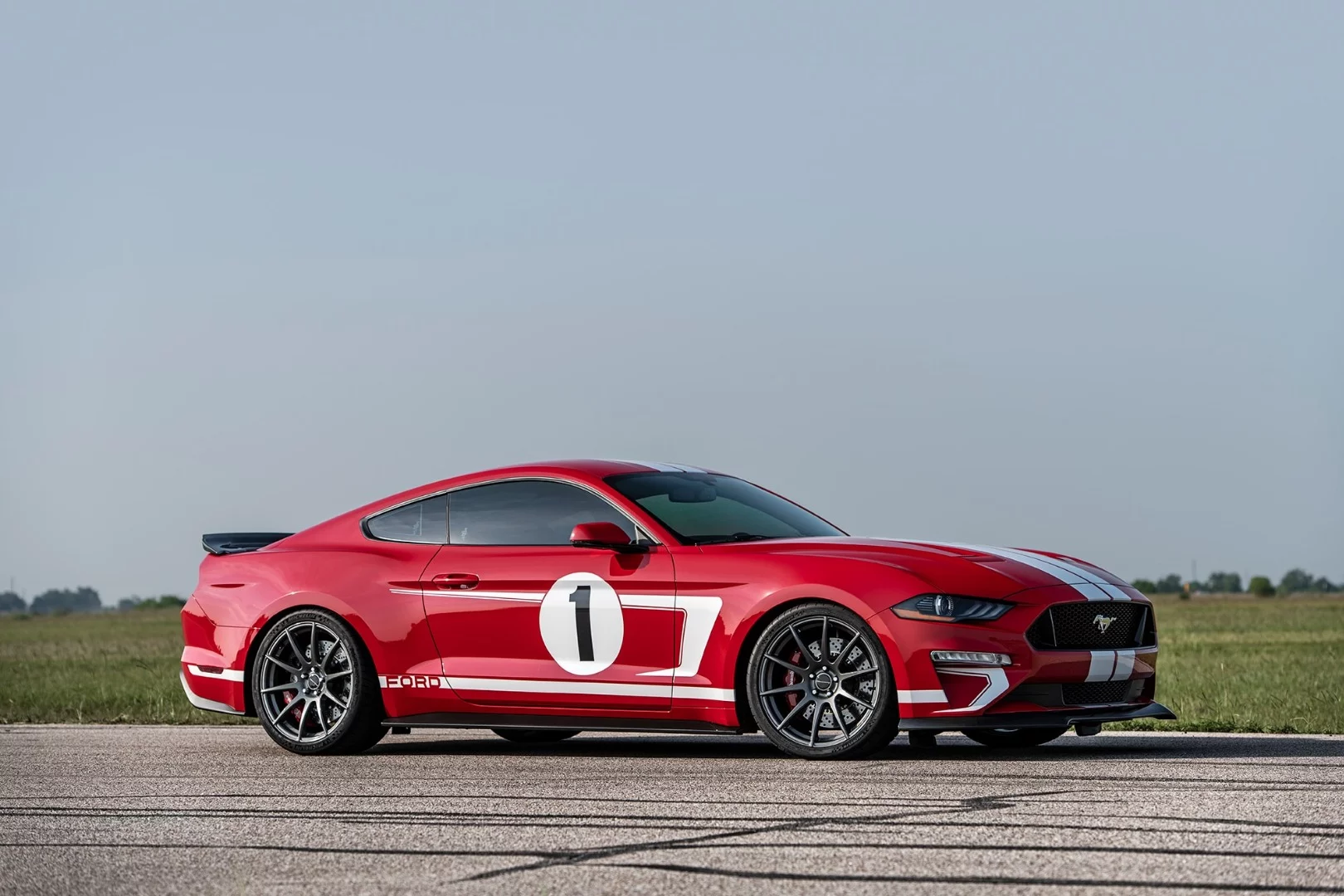 Hennessey Heritage Edition Mustang: side three quarter view