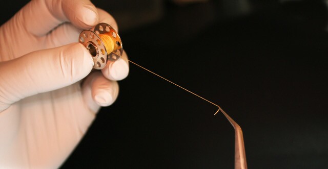 The yarn has additionally been successfully used to suture biological tissue