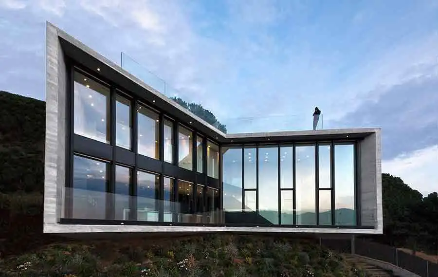 The full-height windows that make up one whole side of the building mean the views are spectacular and unencumbered