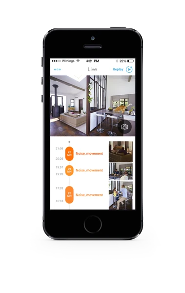 Withings Home is monitored and controlled by a smartphone app