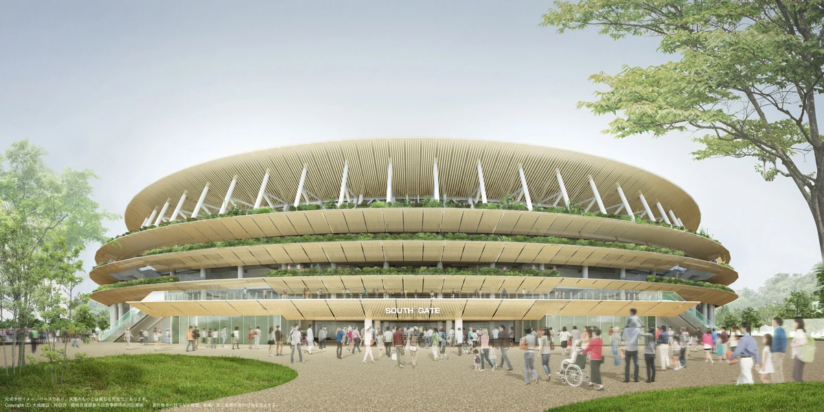 Under construction now, the National Stadium for the Tokyo 2020 Olympics will seat 68,000 spectators