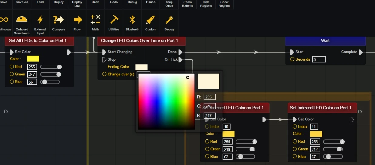There are a large range of tools available in the Cubit workshop software