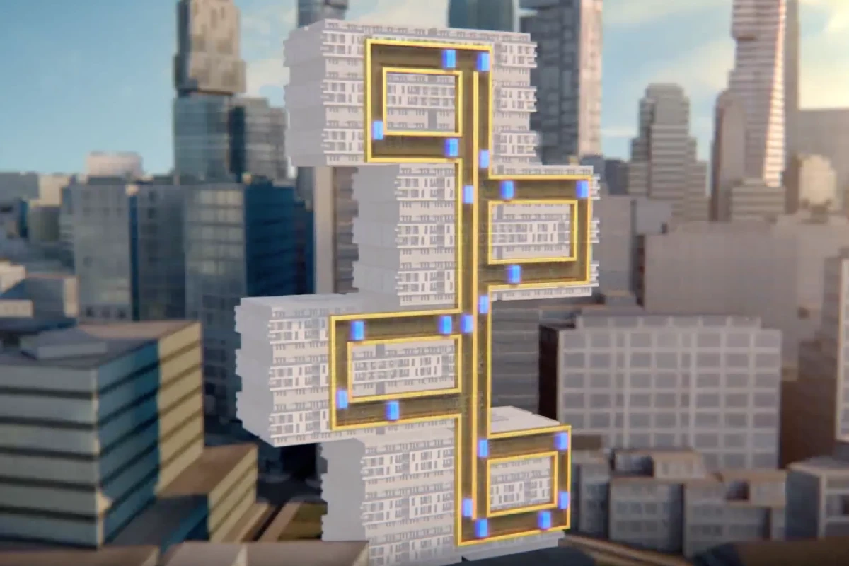 This cable-free, Willy Wonka-style concept, can move multiple cars vertically and horizontally in a single shaft using a magnet-based drive system similar to that of Maglev train technology.