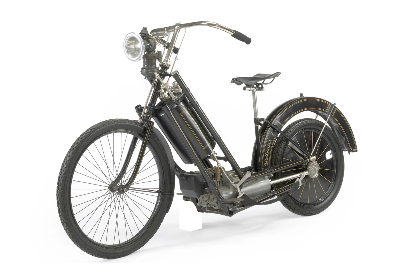 Manufactured in Germany, the Hildebrand & Wolfmüller is of the utmost historical significance as the first powered two-wheeler to enter series production, and is the first vehicle to which the name motorrad (motorcycle in English) was ever applied.
