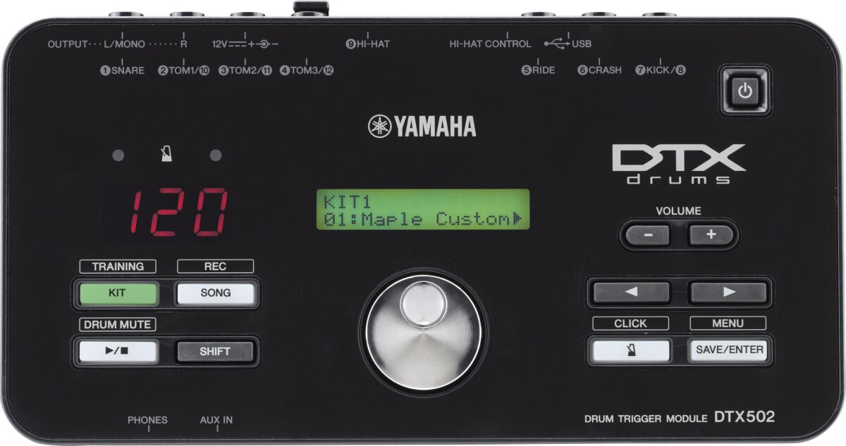 At the heart of each drum setup beats the DTX502 trigger module
