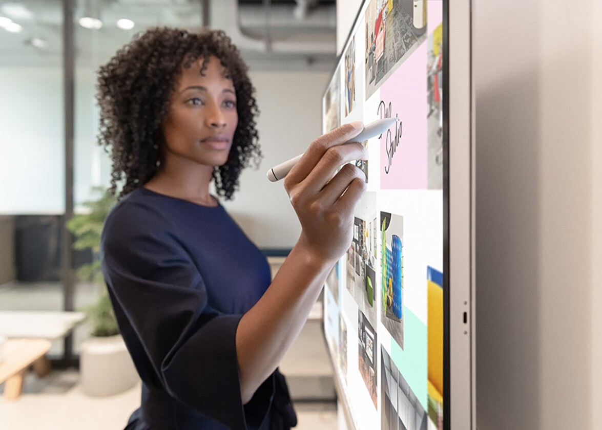 The $9k Surface Hub 2S comes with a dedicated Surface Hub 2 Pen and Surface Hub 2 Camera