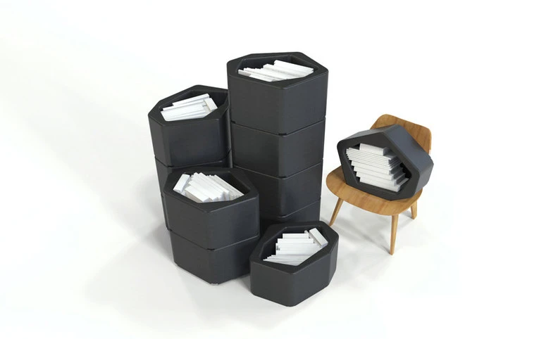 The versatility of Build isn't limited to shelving, as it can also be used as vertical storage units