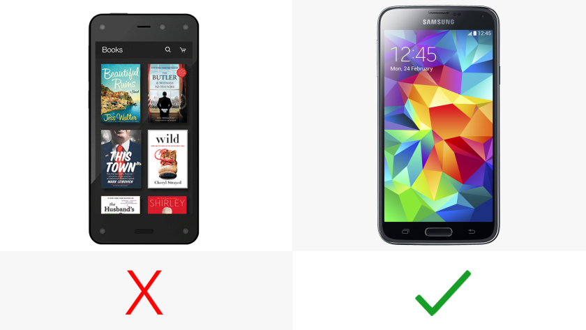 The Galaxy S5 features a heart-rate sensor