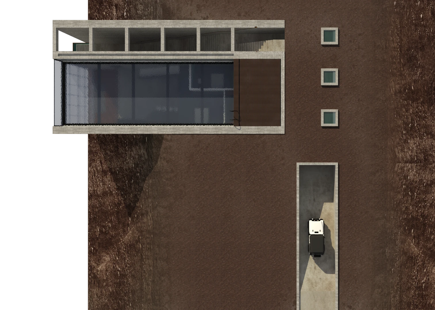Architectural plan of Casa Brutale