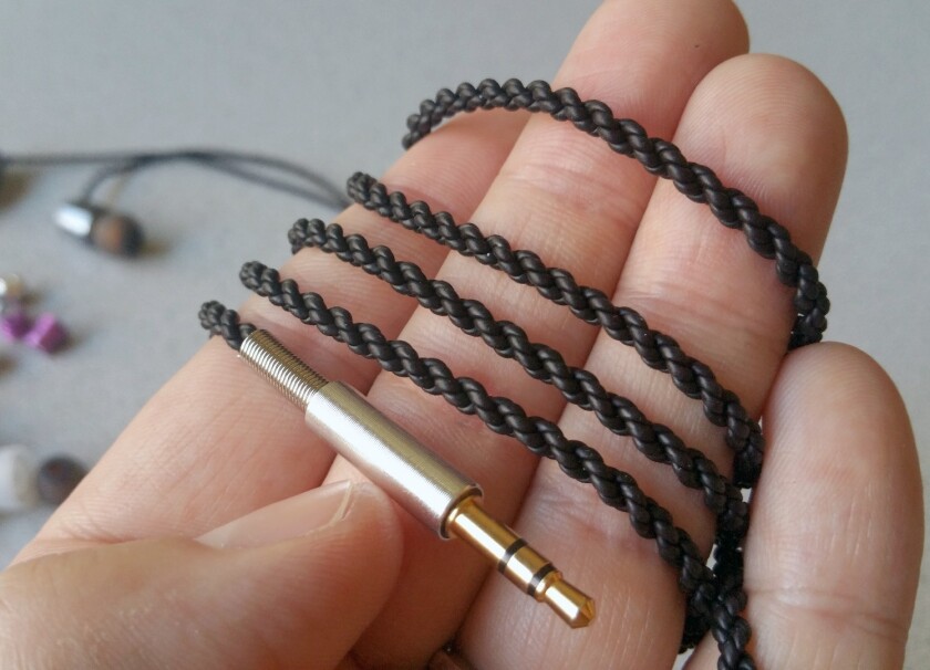 The Trinity Audio Delta IEMs' braided cable looks and feels great while resisting tangles