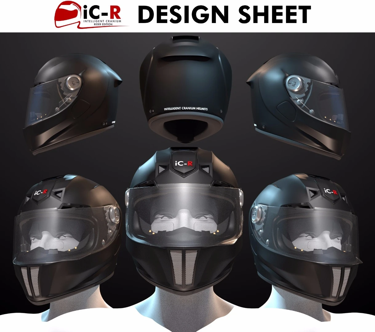 iC-R helmet - shell design sheet