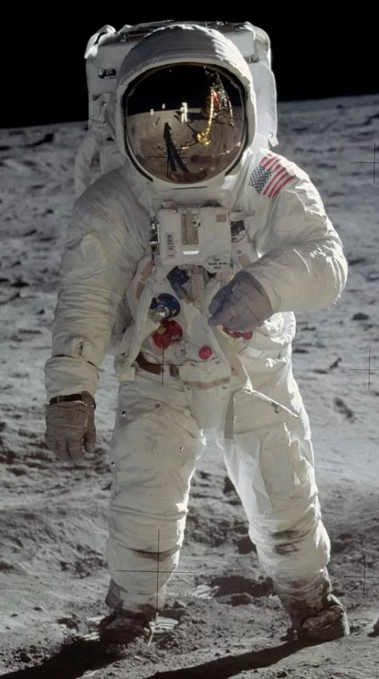 Buzz Aldrin in his Apollo-era spacesuit (Photo: NASA)