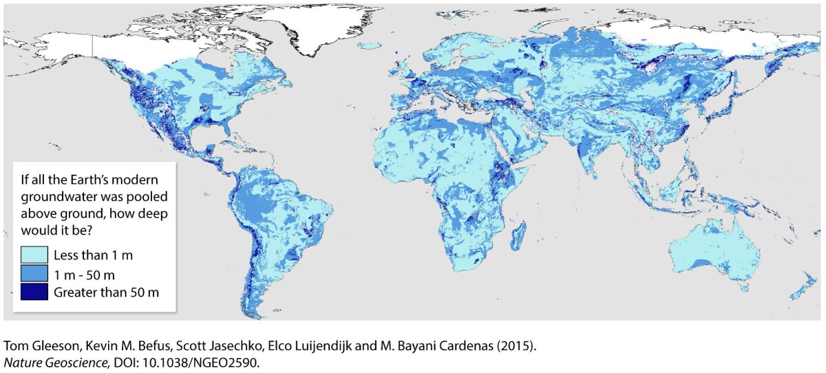The research sheds light on how sustainable the rate at which humanity is consuming modern groundwater is