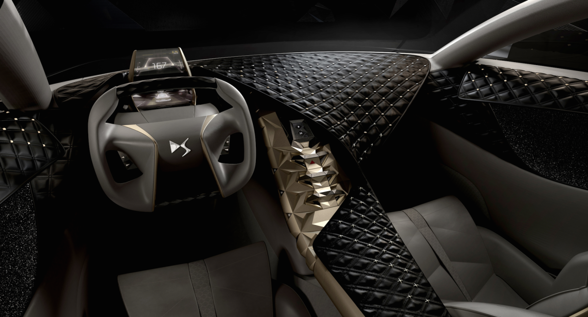 The car's instrument binnacle replaced by a heads-up display