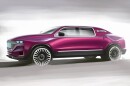 The do-it-all Aznom Palladium all-terrain "hyper-limo", shown here as a pre-production render, is as tall as a G-Wagen and nearly 4 feet longer