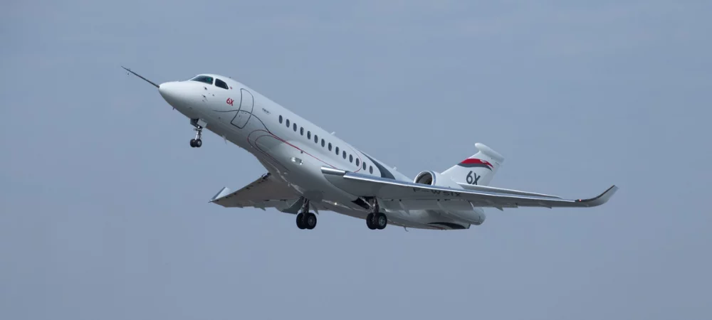 The Falcon 6X is a widebody business jet with intercontinental range